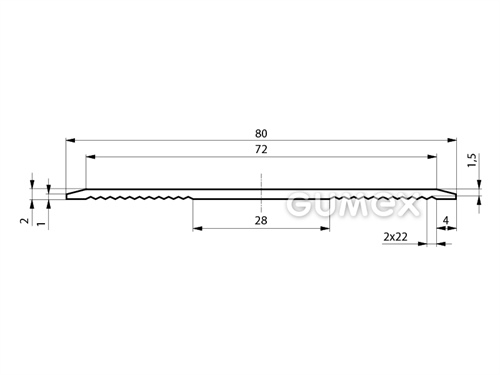 Kompaktný silikónový profil, tvar I - 0515