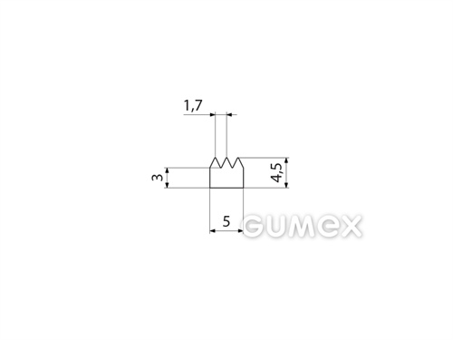Kompaktný silikónový profil, tvar tvarový - 0161